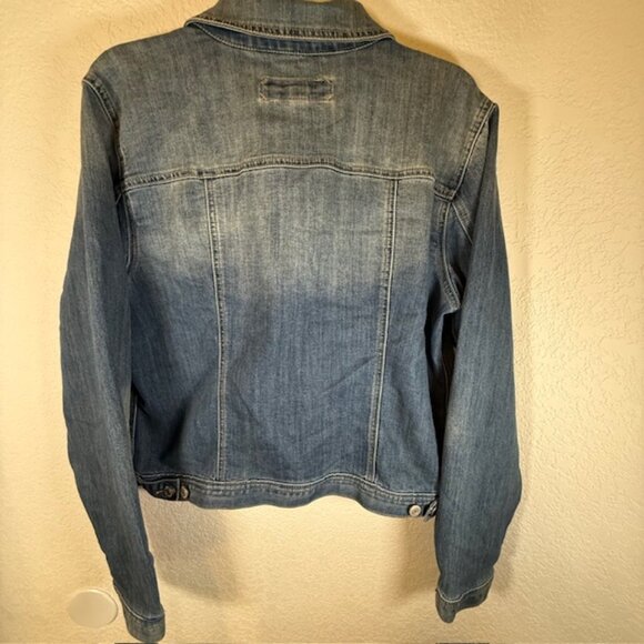 Maurices Classic Distressed Button Front Jean Jacket Size XL Trucker Cowgirl - Picture 10 of 10